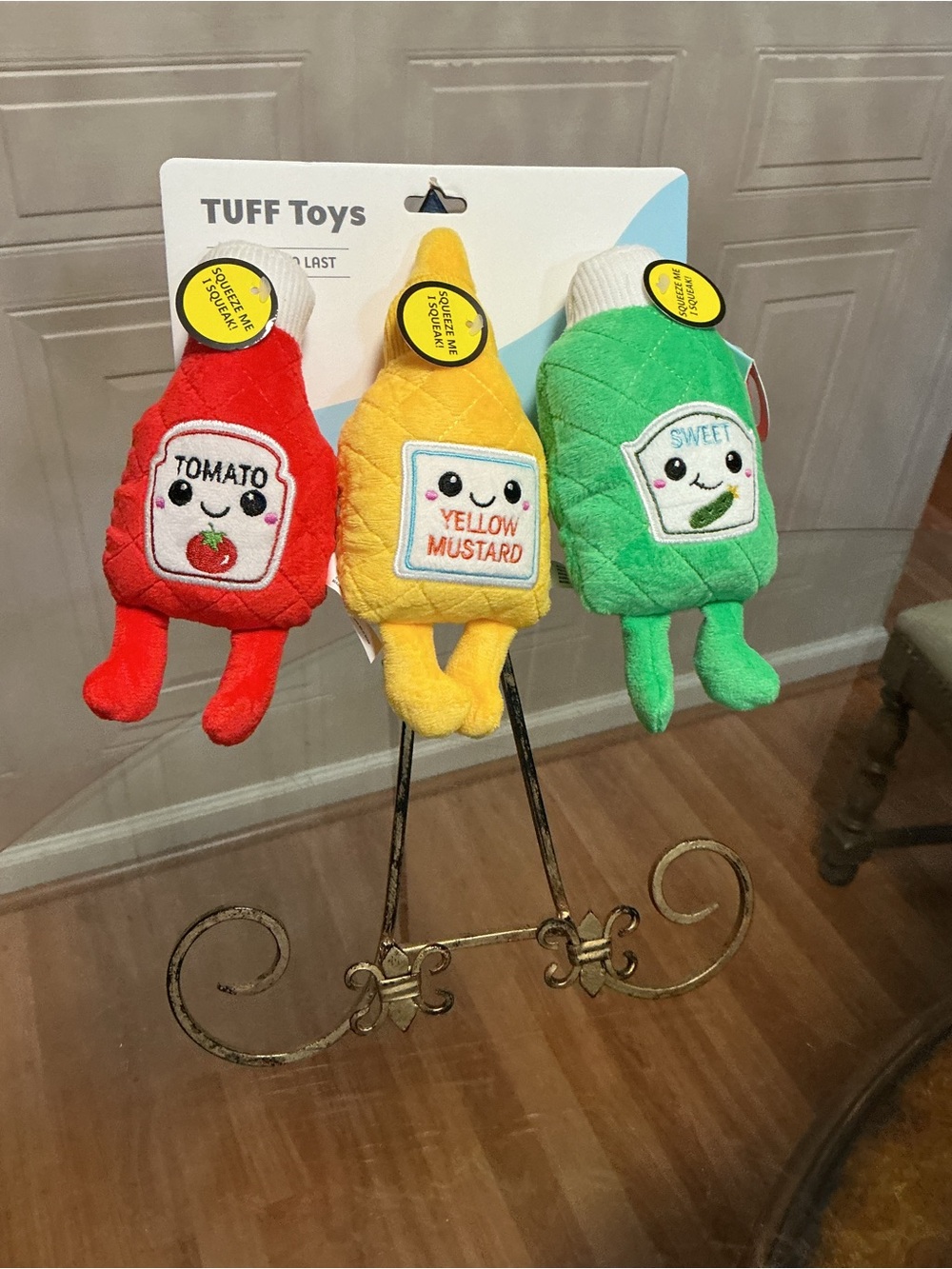 Jmle  Better Together KETCHUP, MUSTARD & RELISH Magnetic Plush (SET OF 3) NEW